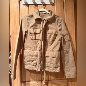 Lands' End Tan Utility Jacket
